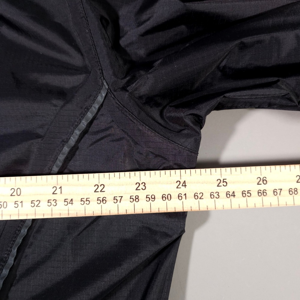 Harley Davidson Jacket Mens Medium Black Orange Windbreaker Packable Hood - Picture 6 of 11